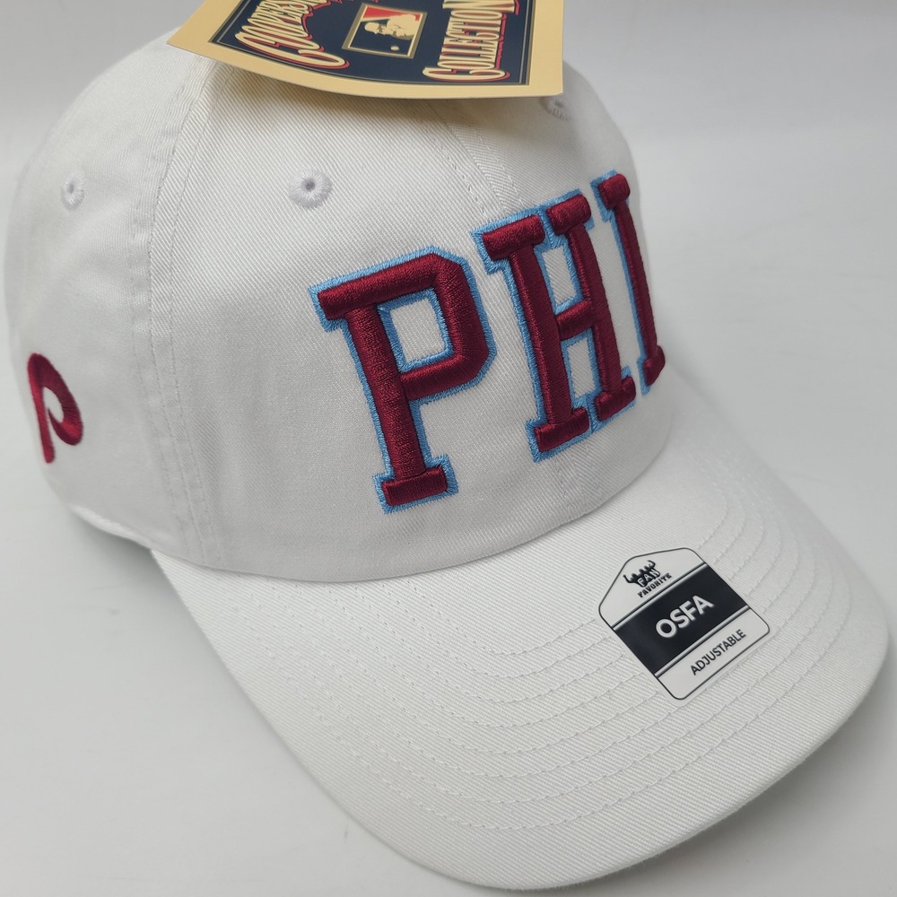 Philadelphia Phillies Hat Strapback Fan Favorite White Red Blue MLB Cooperstown